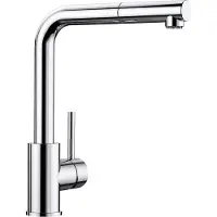 BLANCO Chrome keukenkraan met handdouche, model MILA-S, artikelnummer 521466