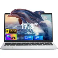 AceMagic AX17Pro 17.3 Zoll FHD Laptop - Ryzen 4300U Processor tot 3.7GHz (Beat N-95) - 16GB DDR4 512GB SSD - WiFi 5 - BT5.0 - Grijs