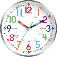 TYME Kinderklok - Klok Kinderen Modern - Goed leesbaar - Wandklok -
