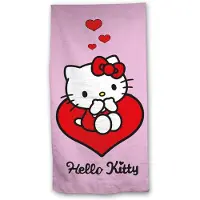Hello Kitty Love badhanddoek, strandhanddoek 70x140cm (Snel Drogend)