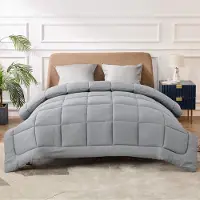 Bedsure Winterdeken 200 x 200 warm en zacht - winterdekbed 200 x 200 vulling 450 g/m², Öko Tex dekbed voor mensen met een allergie blauw