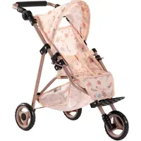 Howa Poppenbuggy "miniflowers" - Poppenwagen, Jogger voor Poppen tot 50 cm met in hoogte verstelbare duwbeugel 2260