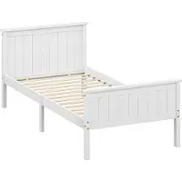HOMCOM -Bedframe-Pin-210x98x82cm-Wit