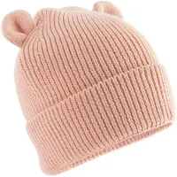 Beechfield Baby Beanie met Oortjes – 100% Biologisch Katoen – Zacht & Comfortabel - kindermuts - newborn muts 6-12 maanden
