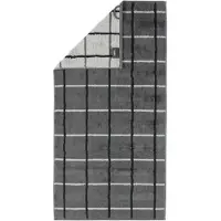 Cawö Douchelaken Noblesse Square Karo Anthracite (80 x 150 cm)