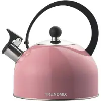 Trendmix Fluitketel Roze 2,5 Liter – Lichtgewicht RVS – Cool-Touch Handvat – Geschikt Voor Inductie, Gas En Alle Warmtebronnen