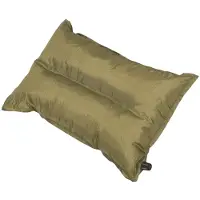 Mil-Tec - Zelf opblazend Kussen - Lichtgewicht & compact - OD Green - Waterafstotend polyester - Inclusief Transportzak