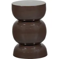Woood Breno Bijzettafel - Metaal - Donkerbruin - 46x30x30