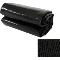 Mendler Zwembadafdekking, warmteafdekking, afdekzeil, zonneafdekking, afdekking voor zonnepanelen, dikte: 200 µm, rechthoekig, 8x4 meter, zwart