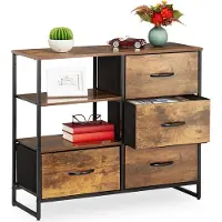 Relaxdays Ladekast + dressoir, Ladekast (84 x 32,5 x 71,5 cm)
