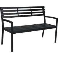Relaxdays Tuinbank - 2 persoons - L115XB55XH85 cm - zwart