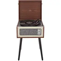 AVCOM Standing Turntable with Bluetooth Walnut