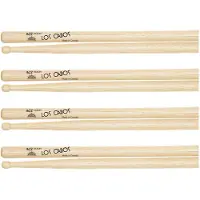 Los Cabos Jazz Hickory Wood Tip Drumsticks 4 Pair Pack