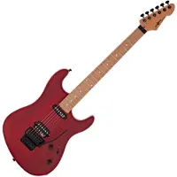 Gear4Music LA Select Modern Electric Guitar by Transparent Ruby Red