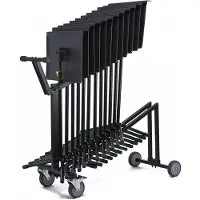 Hercules Stands BS200BC+ EZ Grip set van 12 orkestlessenaars met transportkar