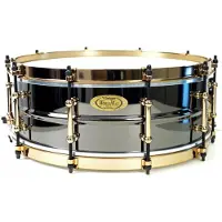 WorldMax 14" X 6.5" Black Brass Snare Drum Aztec Gold Hoops