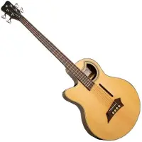 Warwick RockBass Alien Deluxe Hybrid Thinline Left Handed Acoustic Bass Natural