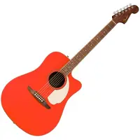 Fender California Standard Redondo CE Electroacoustic Guitar Spruce Top Fiesta Red
