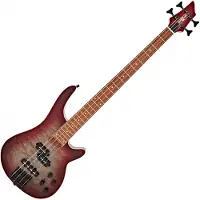 Gear4Music Chicago Select Bass Guitar by Reverse Red Burst