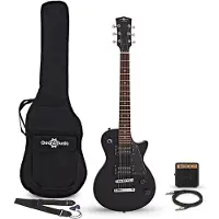 Gear4Music 3/4 New Jersey Electric Guitar Black Mini Guitar Amp Pack