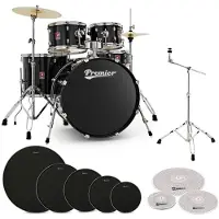 Premier Revolution 22” 5pc Low Volume Drum Kit Bundle Black