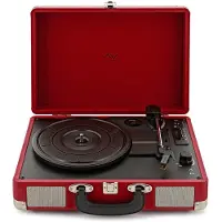AVCOM Suitcase Turntable with Bluetooth Red
