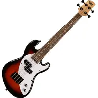 Kala Solid Body 4-String Fretted U-Bass Tobacco Burst elektrische basgitaar met gigbag