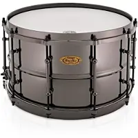 WorldMax 13" X 7" Black Brass Snare Drum Black Hardware