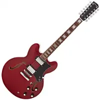 Hartwood Revival 12 String Semi Acoustic Guitar Cherry Red