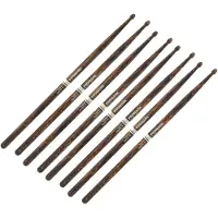 Promark Rebound 2B FireGrain Hickory Drumsticks Acorn Wood Tip 2 Pair Value Bundle