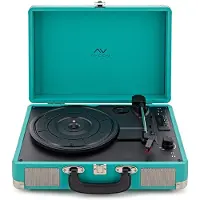 AVCOM Suitcase Turntable with Bluetooth Green