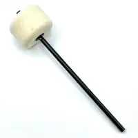 Danmar Bass Drum Pedal Beater - White Felt Black Shaft - Longer Model