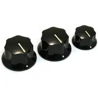 AllParts Knob Set for Jazz Bass&reg; Black