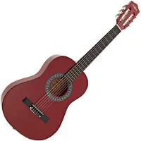 Gear4Music Junior 1/2 Classical Guitar by Red