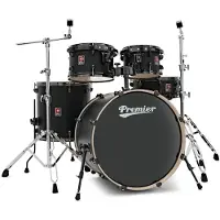 Premier Artist 22" 5pc Modern Rock Drum Kit Matte Black