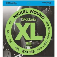 D'Addario EXL165 NICKEL WOUND LONG SCALE REGULAR LIGHT TOP 45-105
