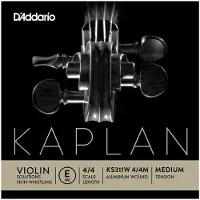 Daddario 4/4 KAPLAN NON-WHISTLING VIOLIN ALUMINUM WOUND E STRING SCALE MEDIUM TENSION