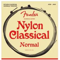 Fender Nylon Akoestische Snaren, 130 Helder/Zilver, Ball End, .028-.043