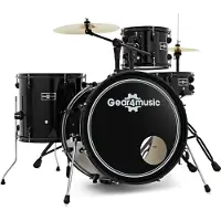 Gear4Music BDK-1 Compact Drum Kit by Black