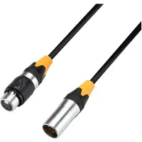 Adam hall 4 STAR DGH 0500 IP65 XLR Verbindingskabel [1x XLR-stekker 5-polig - 1x XLR-bus 5-polig] 5 m Zwart