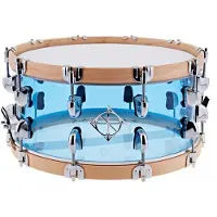 Dixon Drums 14" x 6.5 Cornerstone Blue Acrylic w/Maple Hoops