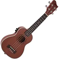 Gear4Music Sapele Soprano Electro-Ukulele by
