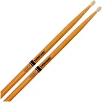 Promark R7AAGC - Rebound 7A ActiveGrip Clear Hickory Drumstick Acorn Wood Tip