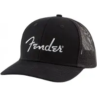 Fender Silver Logo Snapback Hat Black One Size