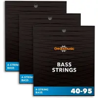 Gear4Music 3 Pack of Bass Guitar Strings Set by