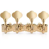 Gear4Music Guitarworks Bass Guitar Machine Head 2-a-side Gold