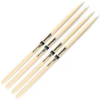 Promark Hickory 5B Nylon Tip Drumsticks 2 Pair Value Bundle