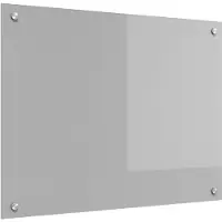vidaXL Keukenachterwand Lichtgrijs 80 x 60 cm gehard glas