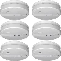 Elro FS1105P 230V Rookmelder - Aan te sluiten op het lichtnet - met 5 jaar back-up batterij - Voldoet aan Bouwbesluit - 6 stuks