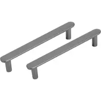 Differnz | Meubelgreep Plat | 128 mm | Gun Metal
